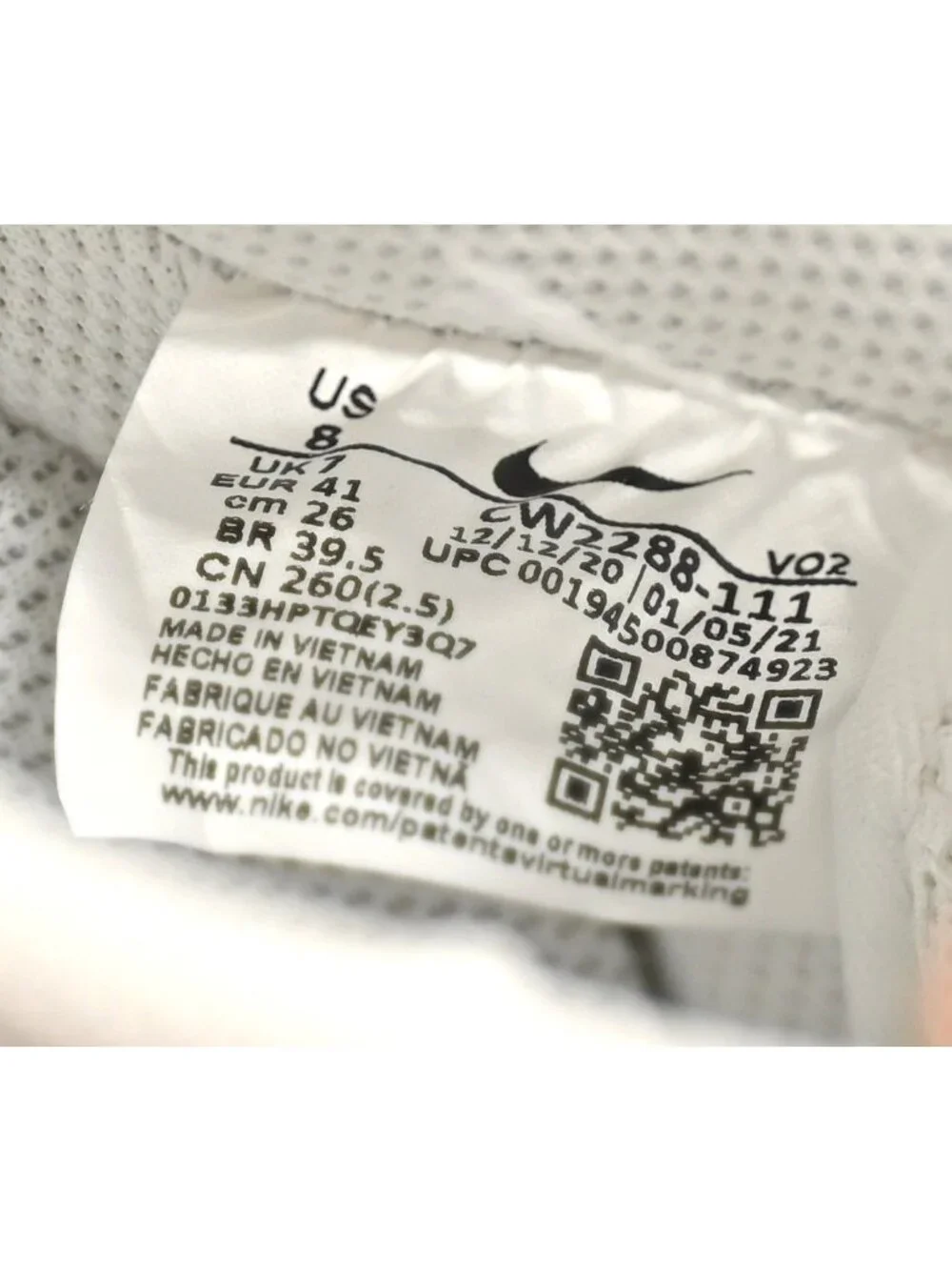Nike x Josef Custom Design Air Force 1 '07 Sneakers CW2288-111 in White